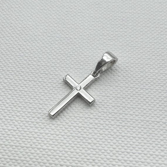 925 Sterling Silver Tiny Cross Pendant | Dainty Simple Cross Necklace | 10mmx16mm | 18" 20" 22" 24" | Brand New