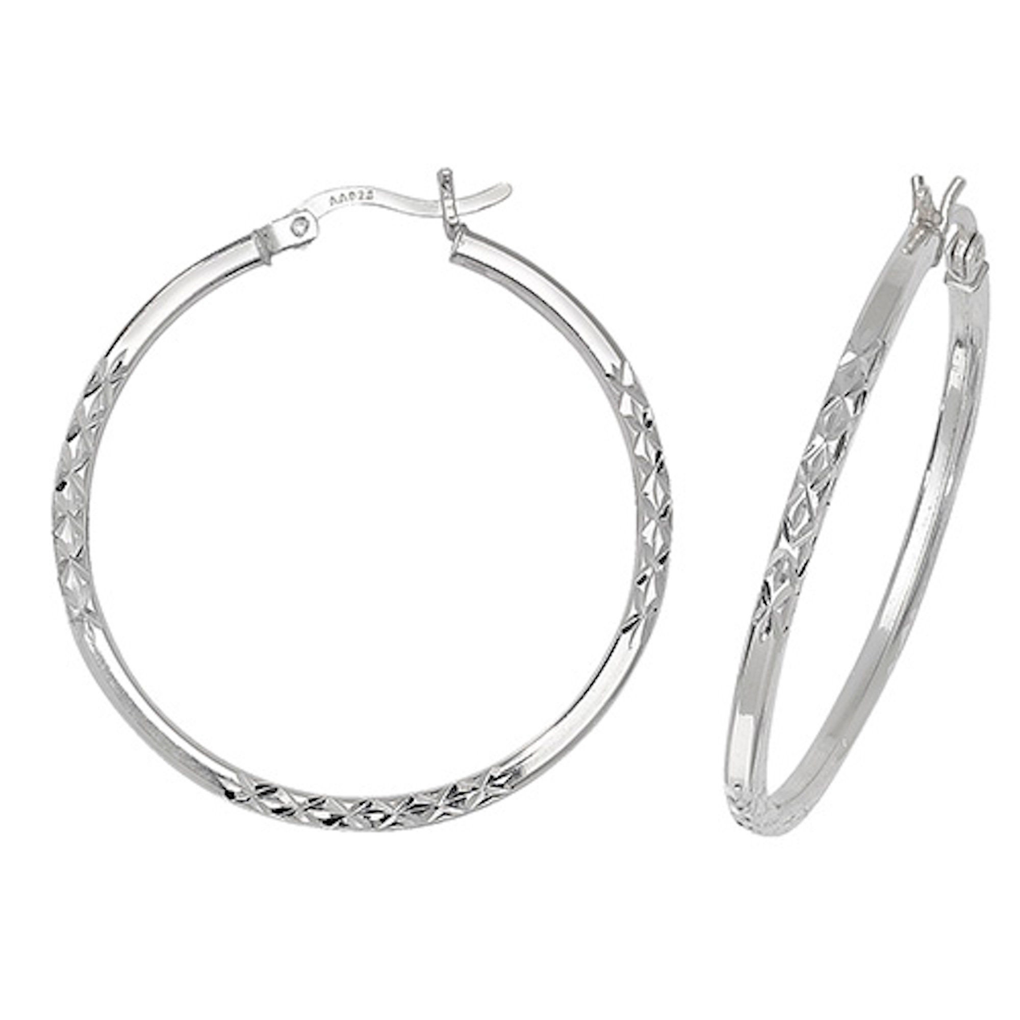 Orecchini A Cerchio In Argento Sterling Con Dischi Rotondi: 12 Mm, Eleganti E Classici