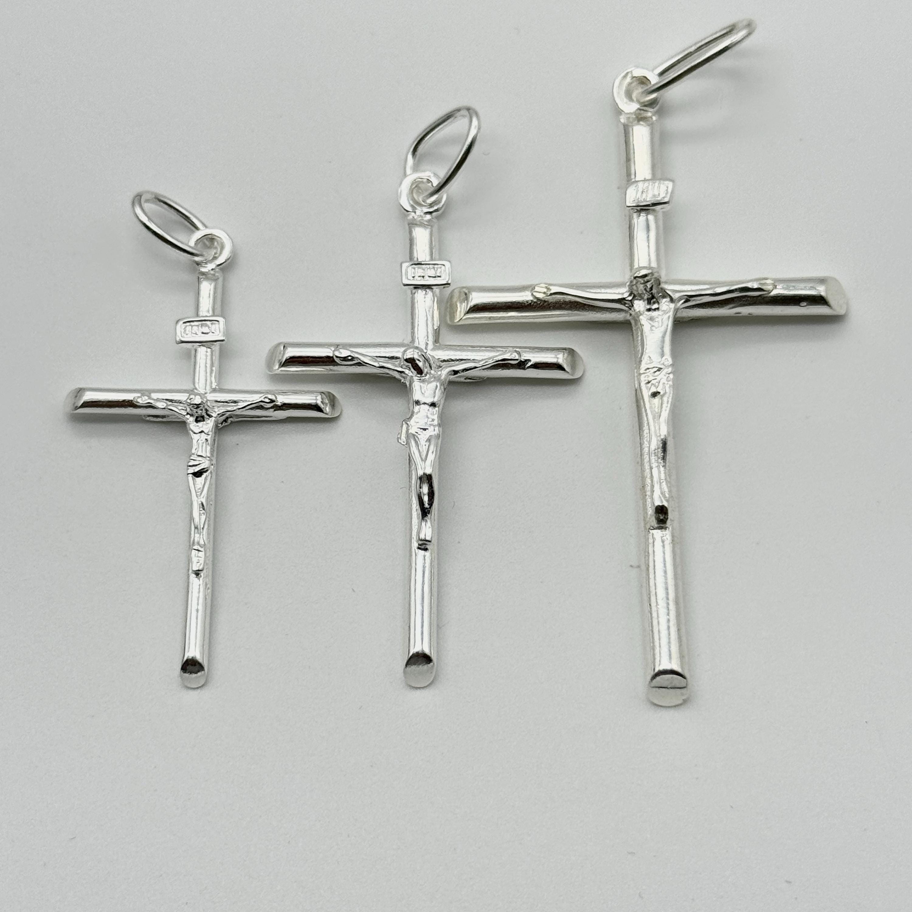 925 Sterling Silver Crucifix Pendant | Inri Cross Pendant Only | Small ...