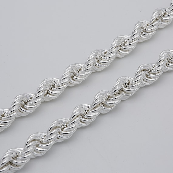 Buy 925 Sterling Silver 8mm Rope Link Chain Mens Twisted Chunky