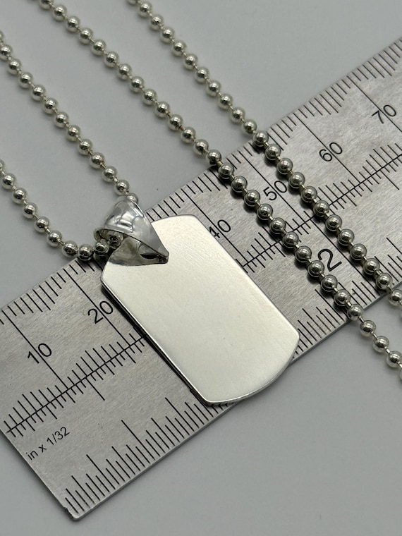 ㉖RIBERA Dog Tag チェーン付き Silver925 925 Sterling Silver Dog Tag Pendant | Personalised Military Tag
