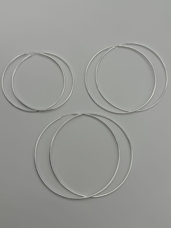 Orecchini A Cerchio Intrecciati In Argento Sterling - 10 Mm - Italia - Foto 9