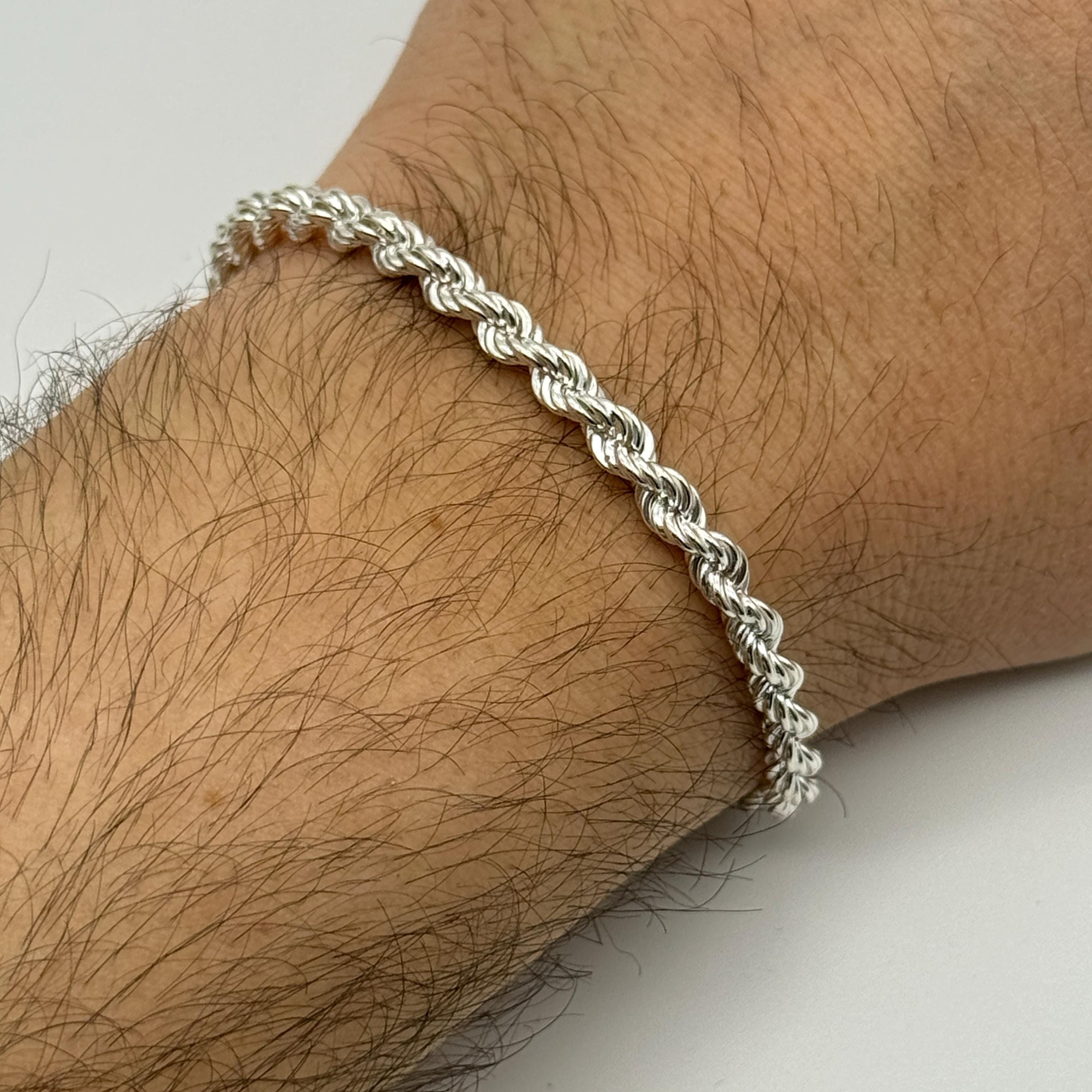SILVER925 ROPE BRACELET/シルバー/ブレスレット 925 Sterling Silver Rope Bracelet | 4mm Twisted Link Rope Bracelet