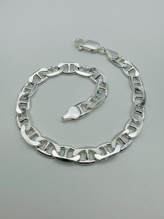 Solid 925 Sterling Silver 7mm Anchor Bracelet | Mariner Heavy 