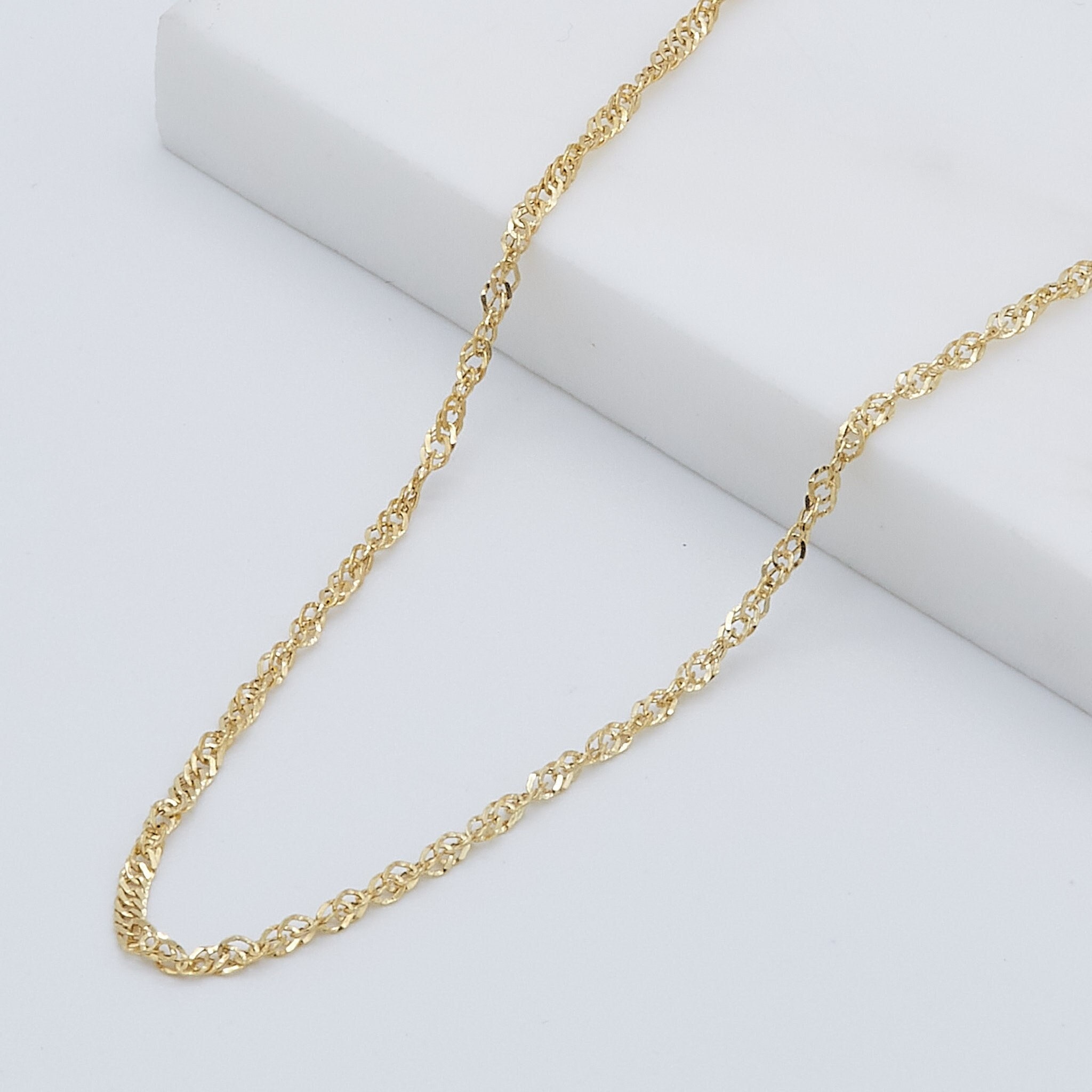33 Feet Gold Plated Chain for Jewelry Making 1.55mm India