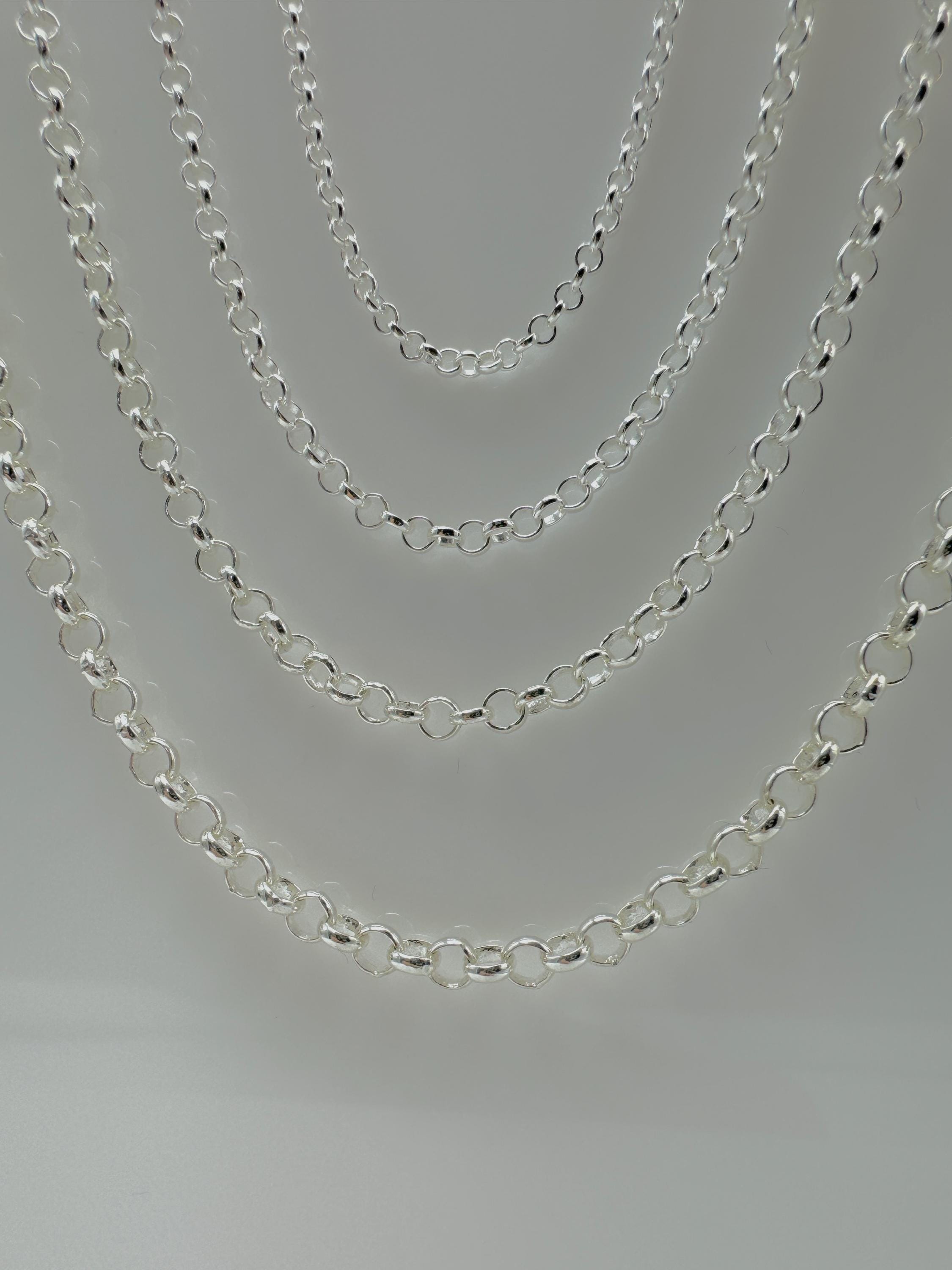 Catena Rolo Argento Sterling 925 61 Cm – Larghezza 1.31 Mm – Collana A Giri Per Uomo E Donna, Ideale Per Ciondoli