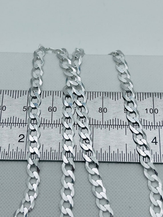 Genuine 925 Sterling Silver 5MM Curb Chain | Men&women Flat Curb