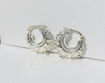 Aros De Plata De Ley 925 Con Baño De Oro, Pendientes De Diseño Original