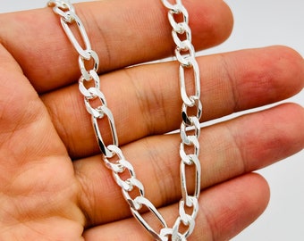 925スターリングシルバー 6mm フィガロブレスレット | ユニセックス 