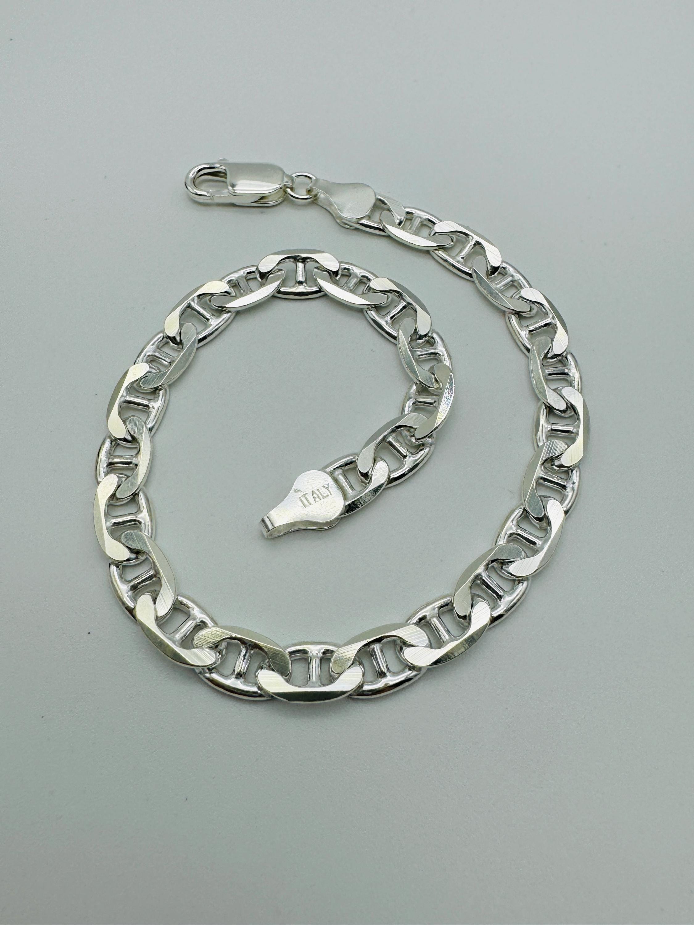 Solid 925 Sterling Silver 6mm Anchor Bracelet | Mariner Anchor