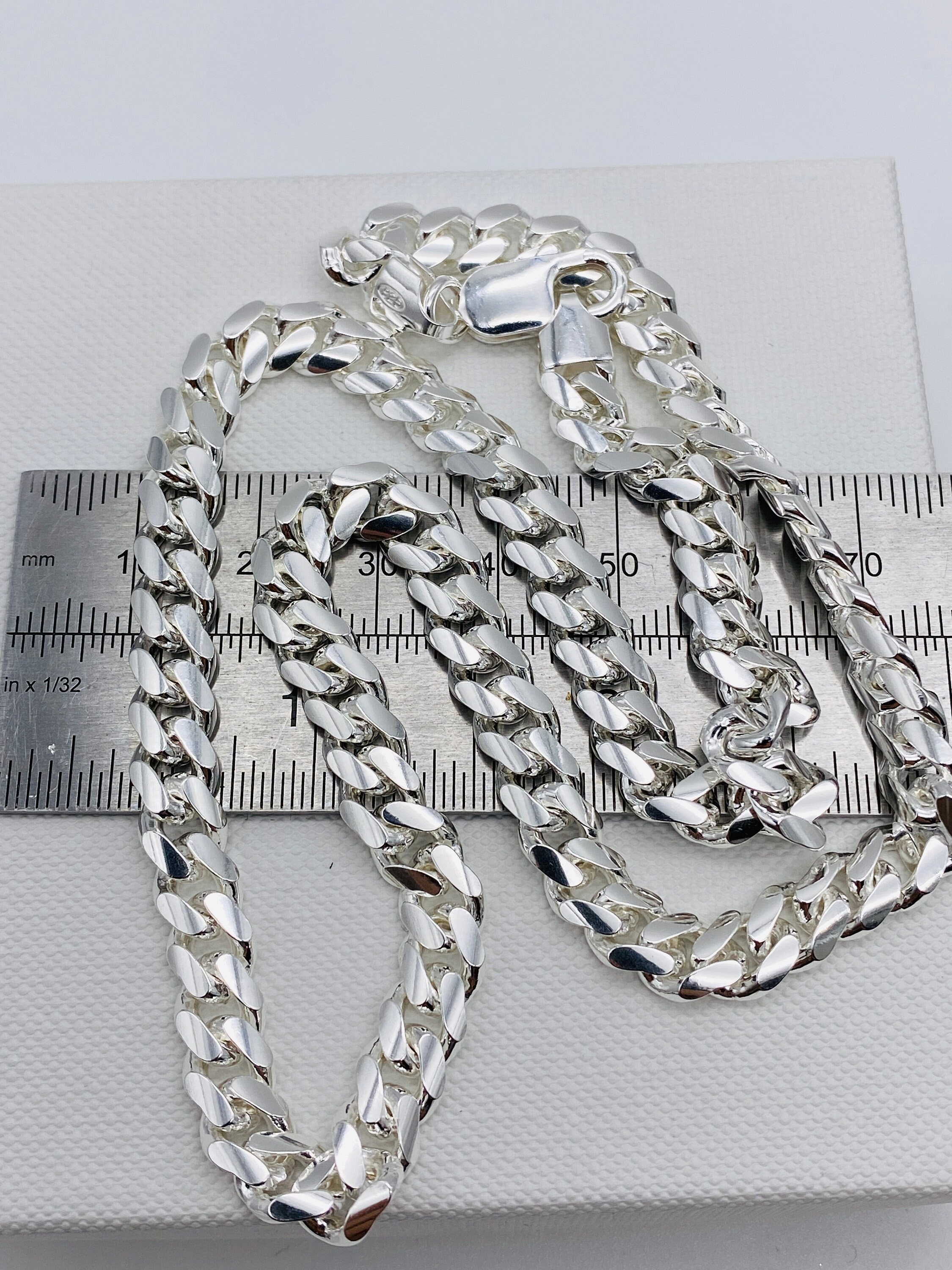 Catena Cubana In Argento Sterling 925 Da 3 Mm, Catena - Foto 4