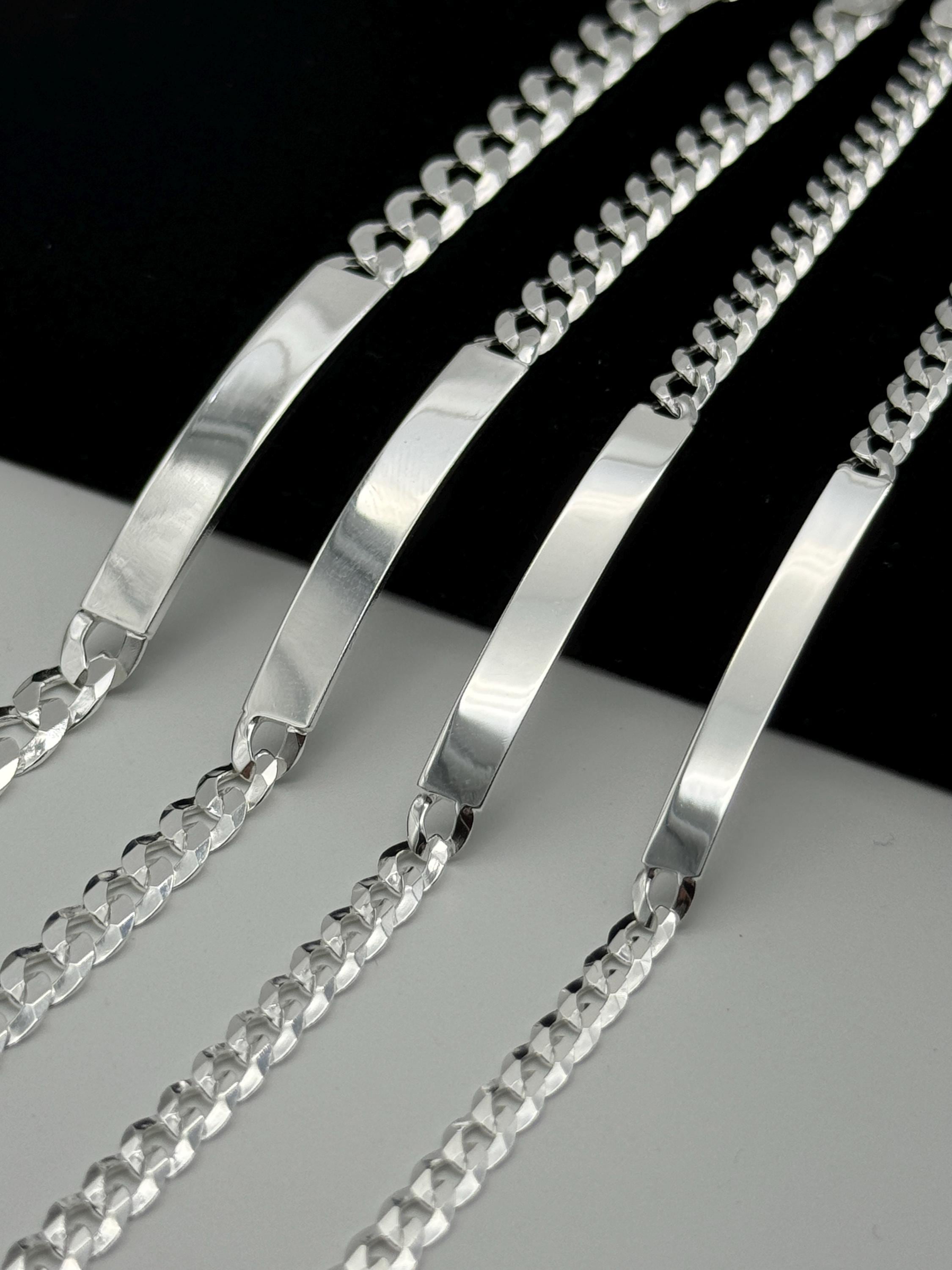 925 Sterling Silver Curb Identity Bracelet | Personalised ID