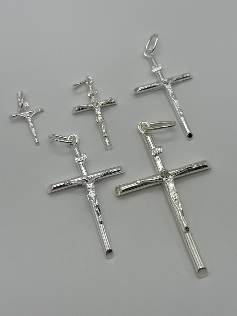925 Sterling Silver Crucifix Pendant | Inri Cross Pendant Only | Small ...