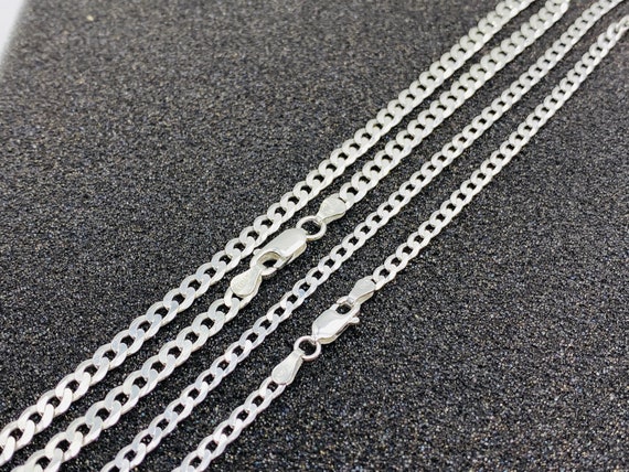 4mm Sterling Curb Chains - 18 4mm Sterling Curb Chains - 18