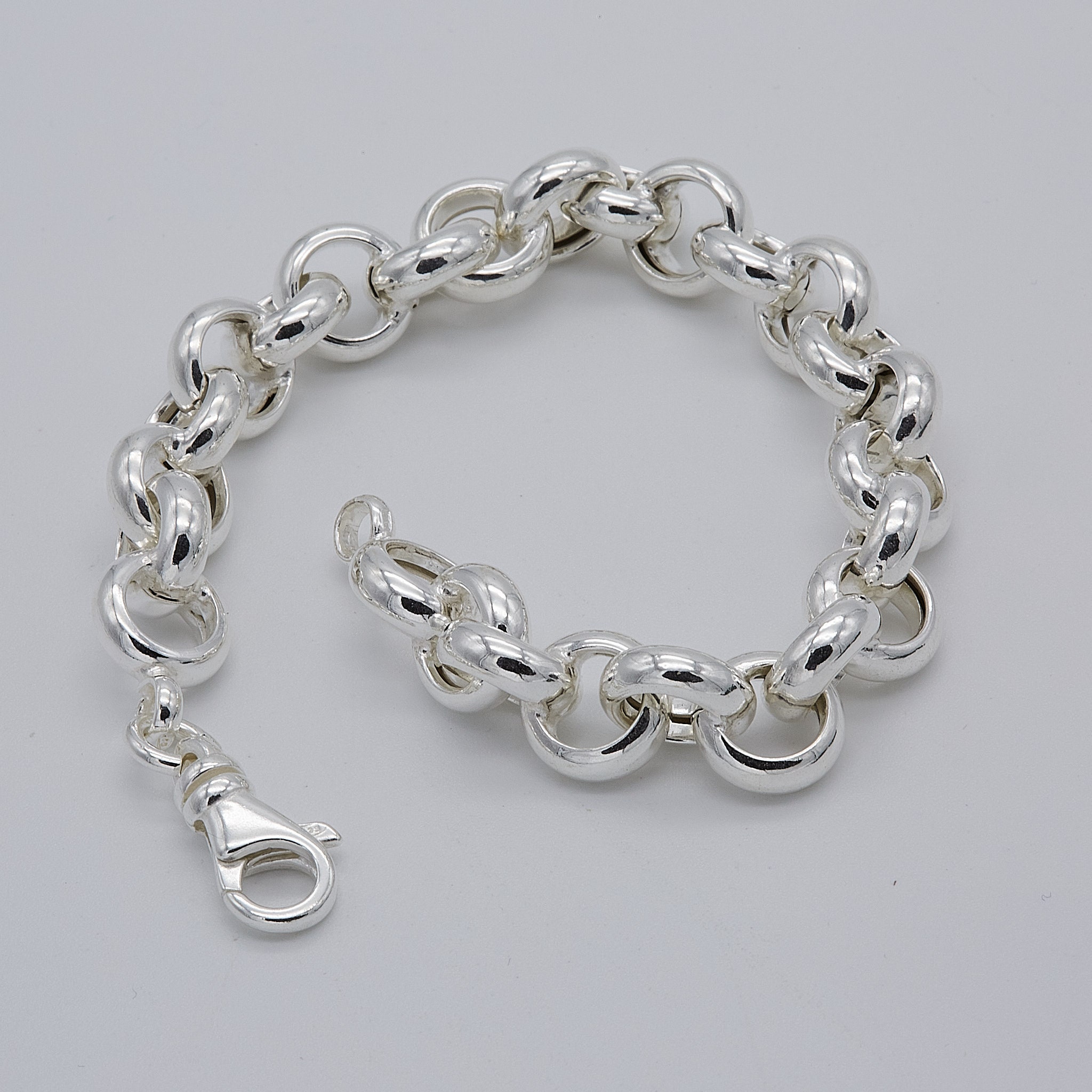 925 Sterling Silver 10MM Round Mens Bracelet Chunky Belcher Bracelet Round Belcher Bracelet 8.5 Inches Brand New Gift for Him Etsy