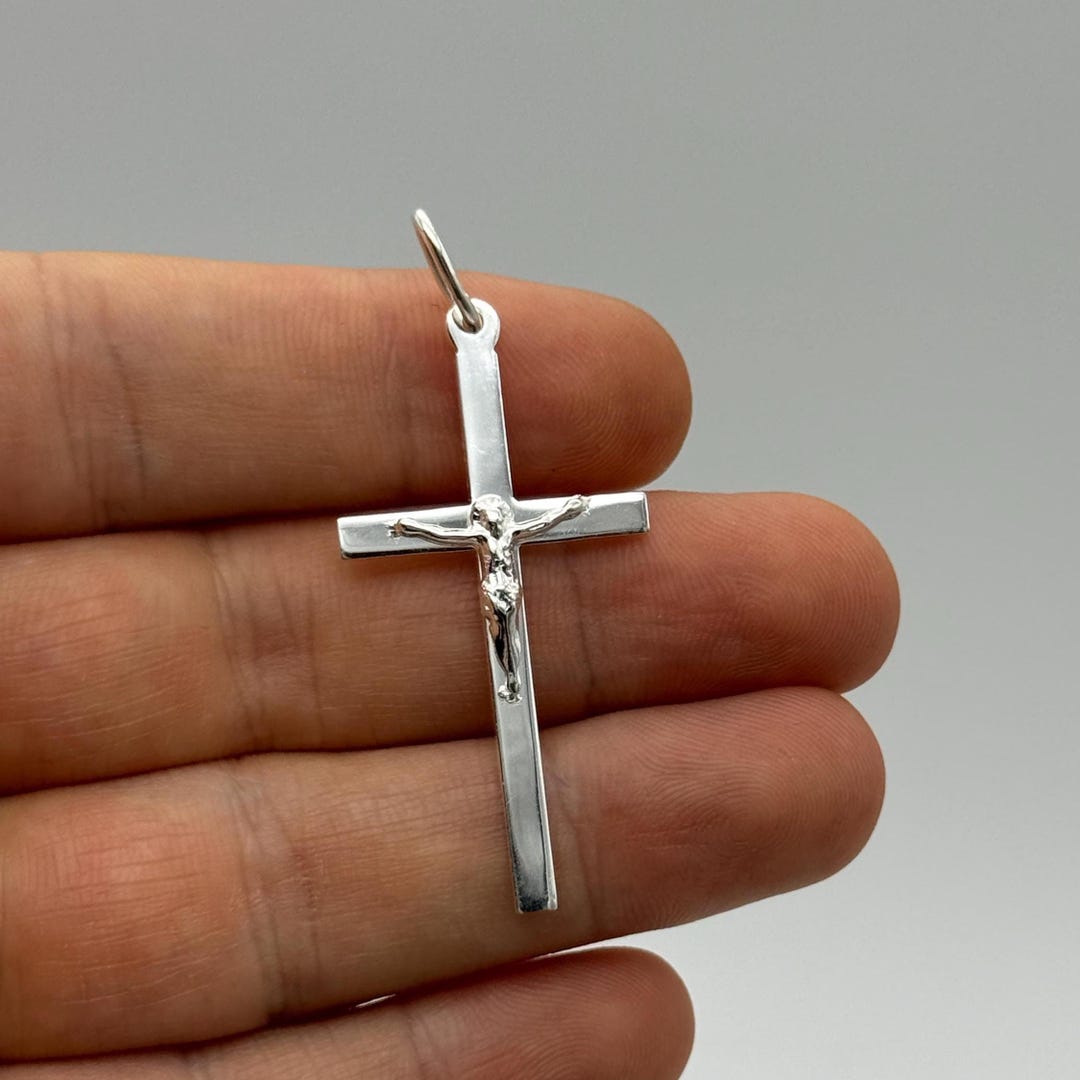 925 Sterling Silver Crucifix Cross Pendant | Large Crucifix Necklace ...