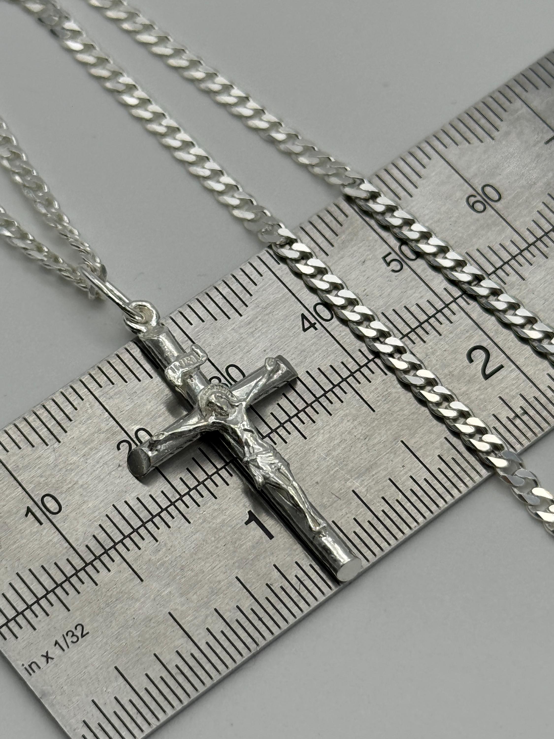 925 Sterling Silver Crucifix Pendant | Inri Cross Necklace | Men&women ...