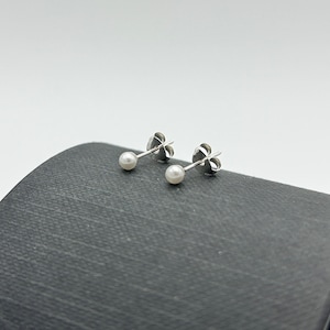 925 Sterling Silver Round Pearl Stud Earring Freshwater Pearl Studs Girls&Women Pearl Stud 3mm 4mm 5mm Brand New Pair image 8