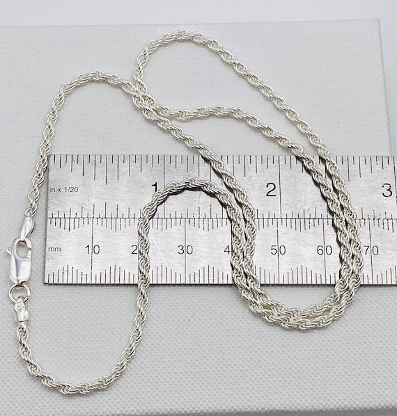 925 Sterling Silver Men&women 2.5MM Rope Chain | Twisted Rope