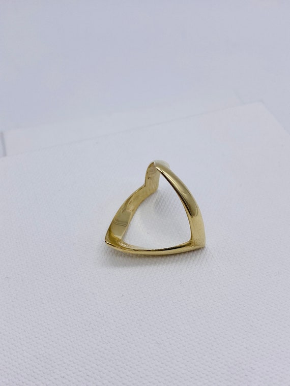 9ct wishbone best sale ring
