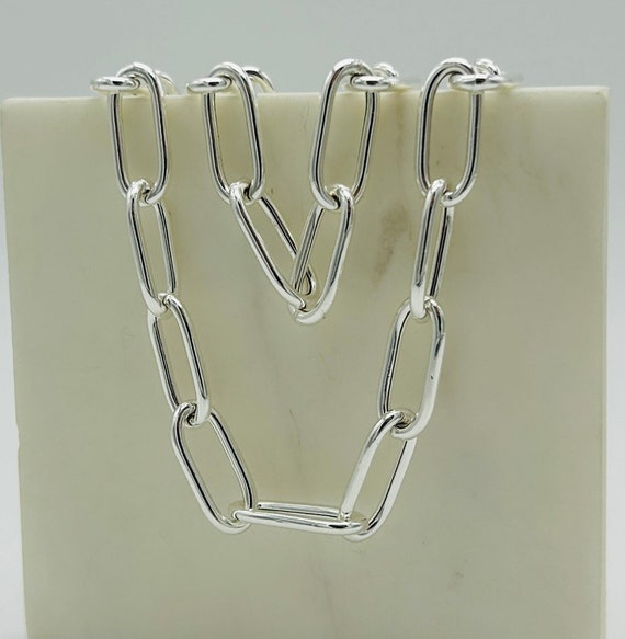 Collana o bracciale con catena Rombo in argento sterling 925 massiccio – Catena a maglie doppie con taglio a diamante italiano per uomo, 2,5 mm–8,7 mm, 7–30 pollici - Italia