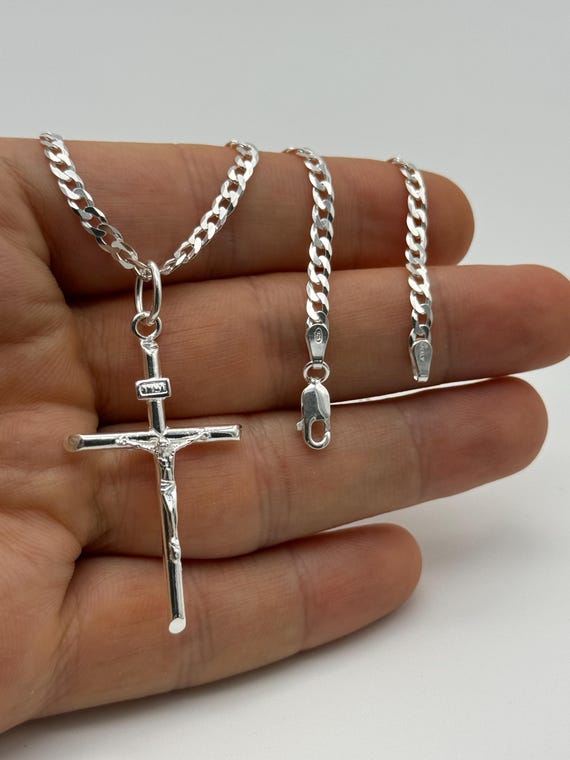925 Sterling Silver Large Crucifix Pendant | Crucifix Cross