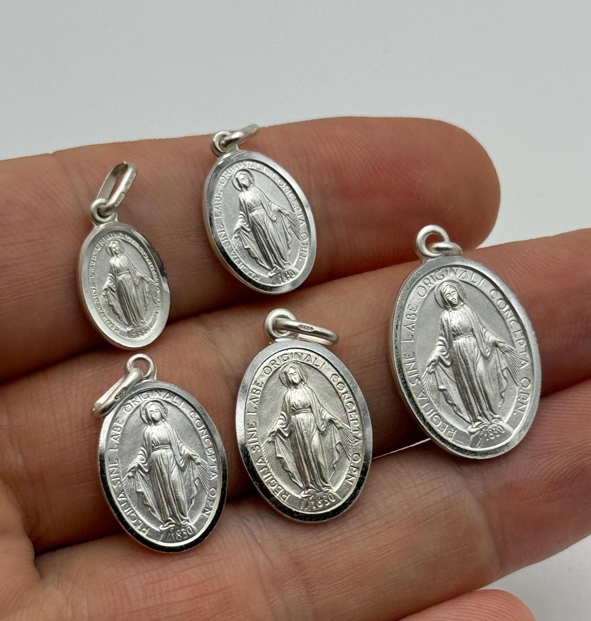 Virgin Mary Double Sided Medallion - Etsy