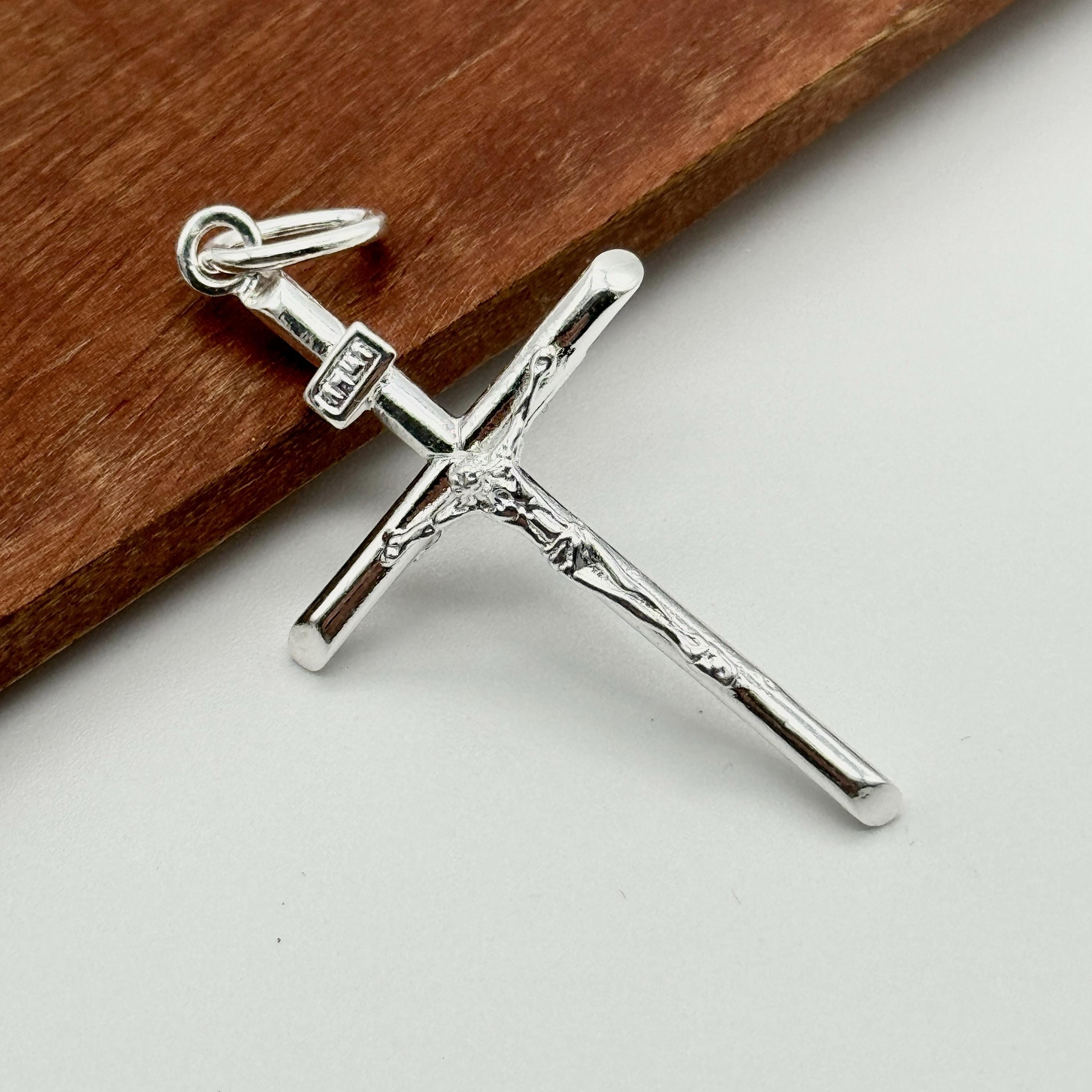 925 Sterling Silver Crucifix Pendant | Inri Cross Pendant Only | Small ...