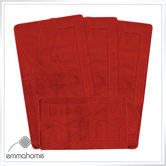 Lot De 4 Tapis Lavables ROMANY - Taille 67x110 Cm + 50x70 Cm - Motif Bohème (gypsy Tourer) Marron/beige - Neuf Avec étiquettes