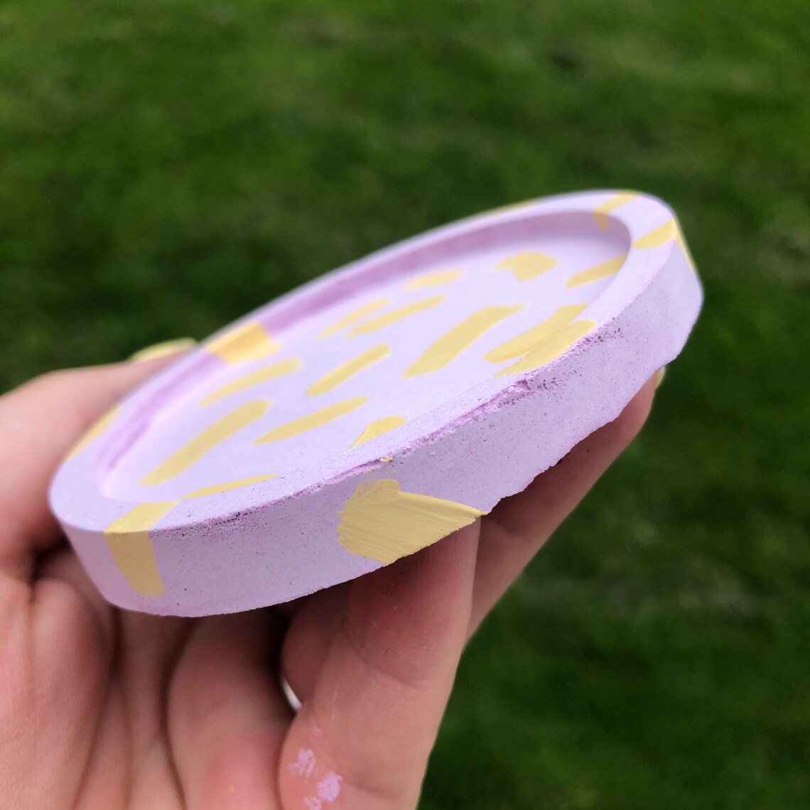 plaster of paris trinket dish