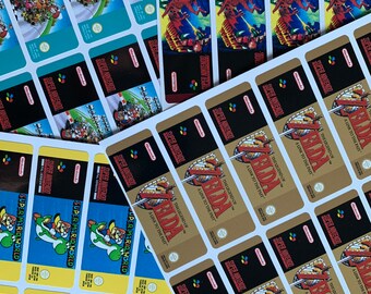 SNES Classic Mini / Retroflag Cartridge Sticker Replica. PAL Designs