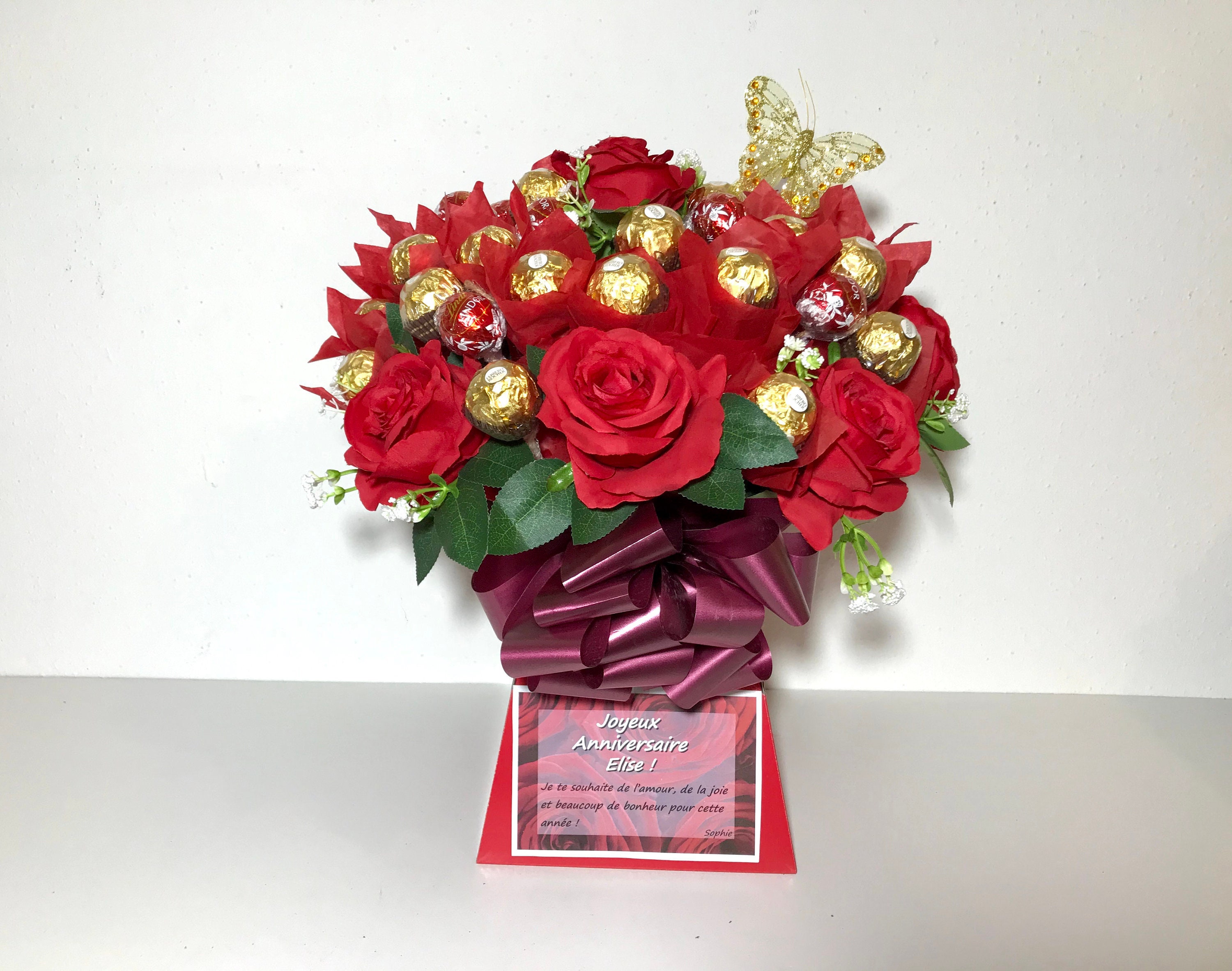 Personalized Luxury Bouquet Chocolate Ferrero Rocher Gift Etsy Uk