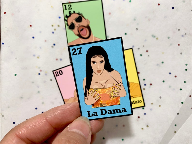 Download Bad Bunny Stickers Loteria stickers MINI sticker | Etsy