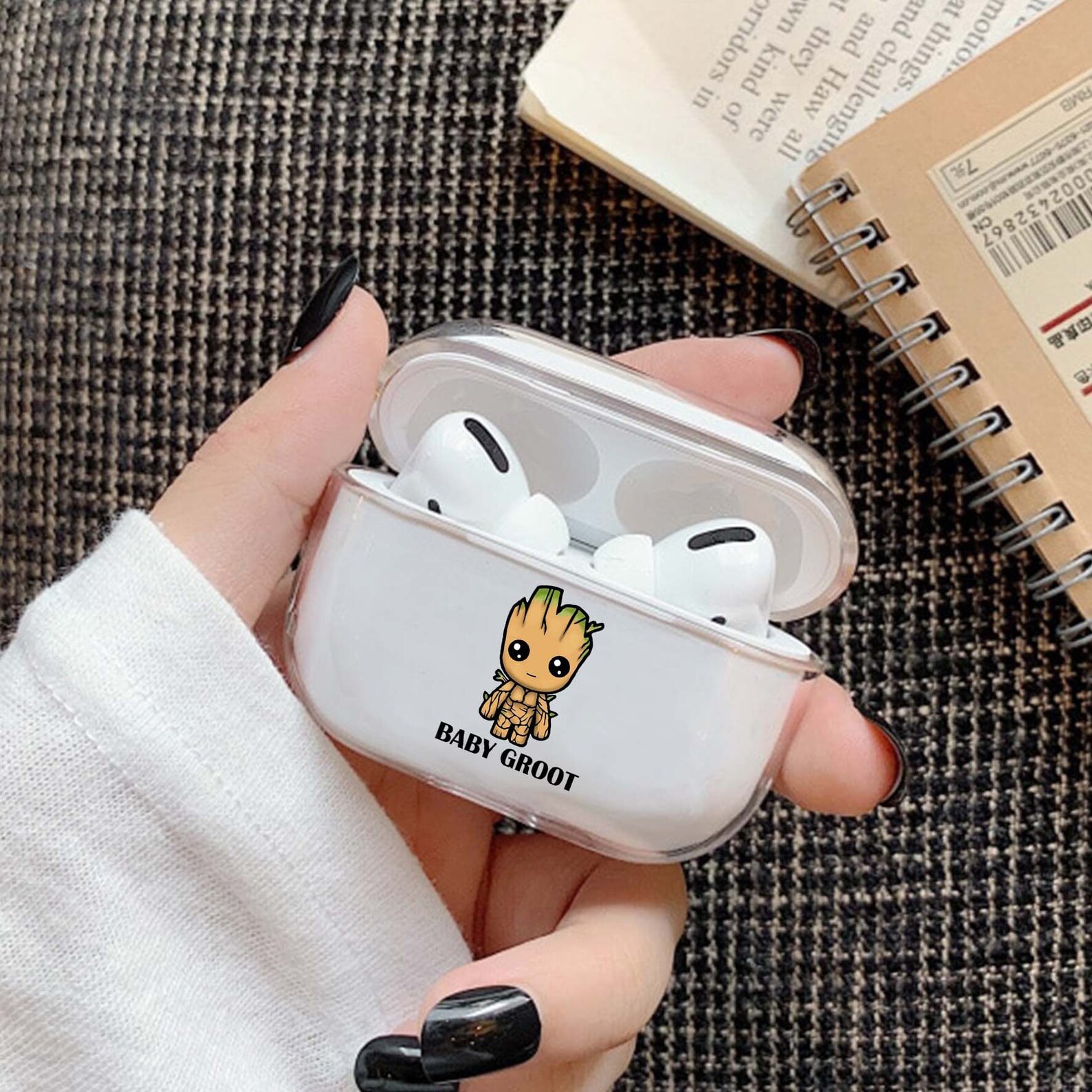 Cartoon airpods Clear airpod case Headphones case Cute airpods Etsy