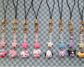 Mini Sanrio Phone Bag charms Hello Kitty My Melody Pochacco Pompompurin Cinnamoroll Kuromi Handmade