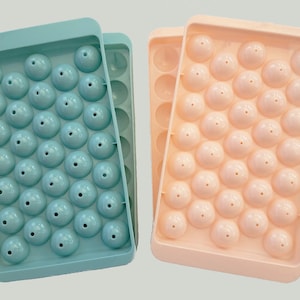 4 x Round Ice Ball Maker: 33-Grid Sphere Mould with Lid