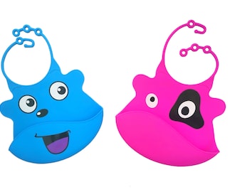 Silicone washable Baby Toddler food catcher bibs