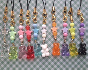 Gummy bears phone bag charm fruit gum sweet candy confectionary Handmade