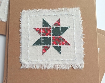 Danish Star Scandi Patchwork Christmas Card