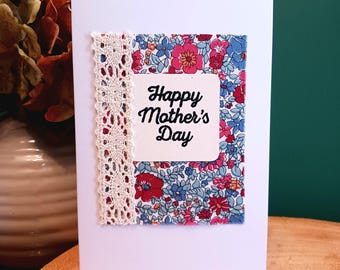 Liberty Fabric Mother's Day Card - Choose print