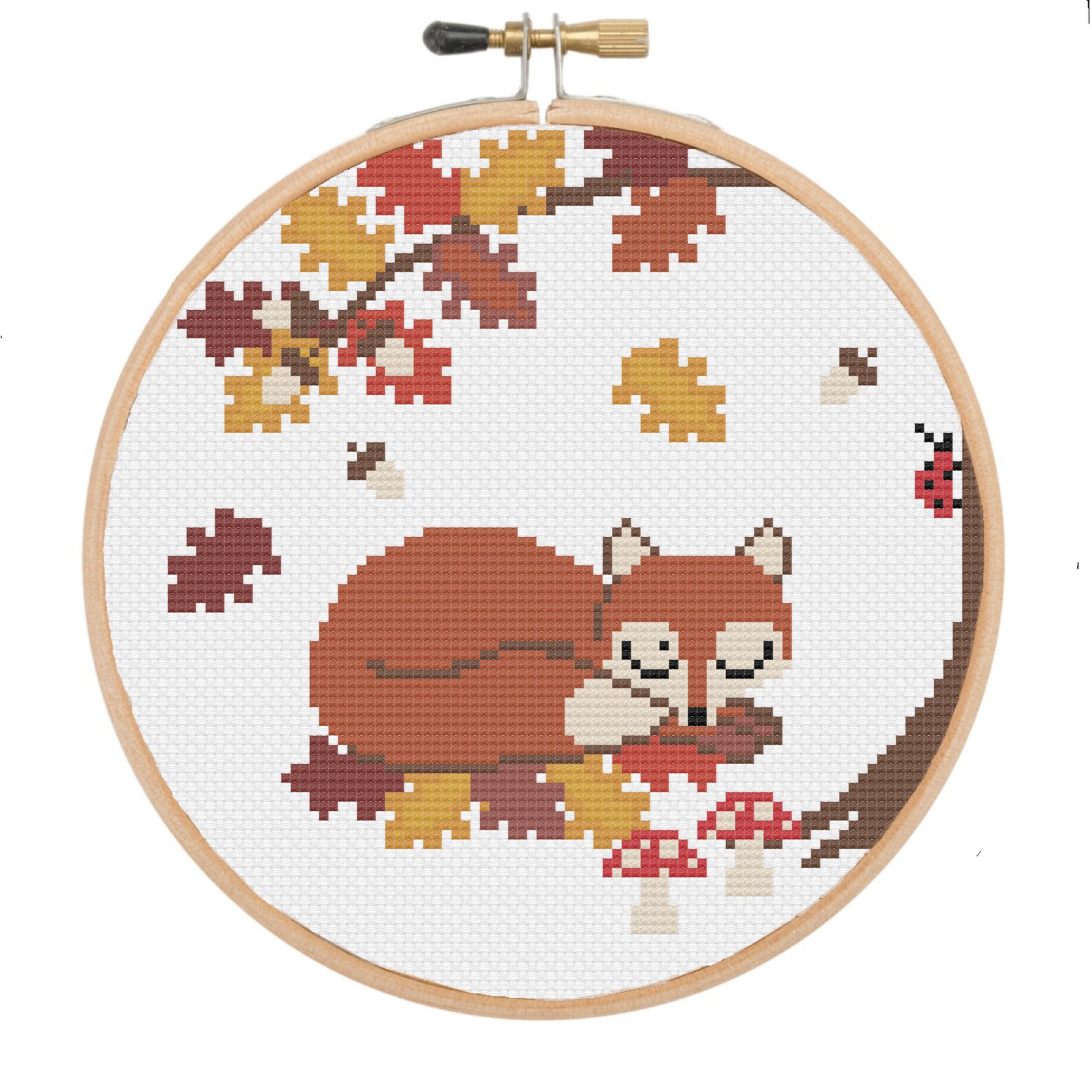 Cross Stitch Pattern Woodland Animals Autumn Four Cross - Etsy
