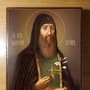 Venerable Moses Ugrin (Hungarian), Pechersk, handmade Orthodox icon, Gift to a believer, Exclusive handmade icon, Religious gift