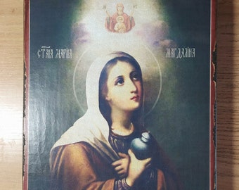 Saint Mary Magdalene, copy of the ancient handmade icon, religious gift