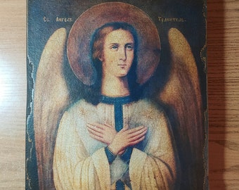 Handmade Holy Guardian Angel Icon – Orthodox Christian Gift