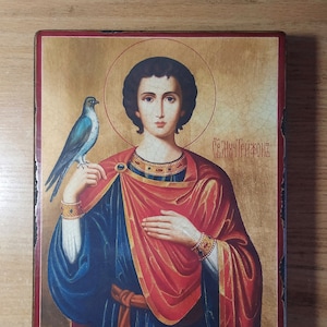 Holy Martyr Tryphon of Apamea, Religious Icon, Gift for Believer, Orthodox Icon, handmade icon