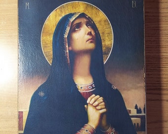 Our Lady of Sorrows, Virgin Mary, Catholic Icon, Orthodox Icon, Handmade custom icons