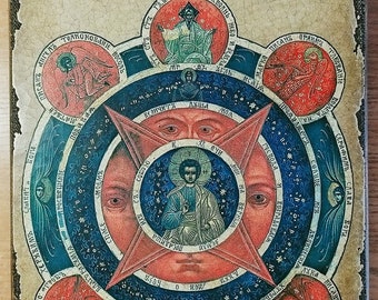 All-Seeing Eye, Orthodox Religious Gift, Handmade Christian Icon