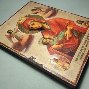 Icon of the Mother of God, Milkgiver, Exclusive Orthodox Icon of handmade, Religious Icon, Gift for Believer