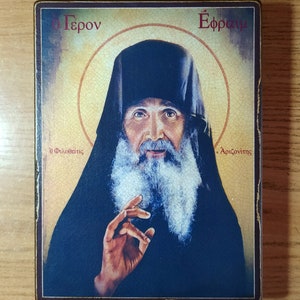 Archimandrite Ephraim of Philotheus, Arizona (Moraitis), Ascetic, Shepherd and Missionary, American Saint, Handmade icon, Gift to believer
