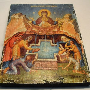Picturesque Source, handmade copy of an ancient Orthodox icon